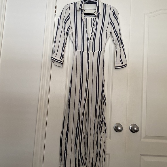 Zara pinstripe linen dress - Picture 3 of 9